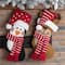 Glitzhome® 19" Penguin & Reindeer Hooked Stocking Set
